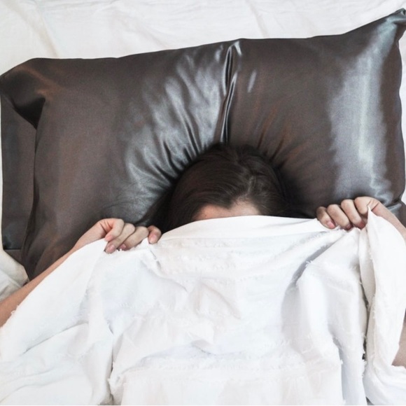 Shine by Night Vegan Satin Slate Beauty Pillowcase Standard New Boxed - Picture 3 of 6